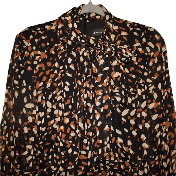 CLOVER AND SLOANE $98 3/4 Sleeve Abstract‎ Dot Fit & Flare Dress Size 12 - Picture 3 of 4